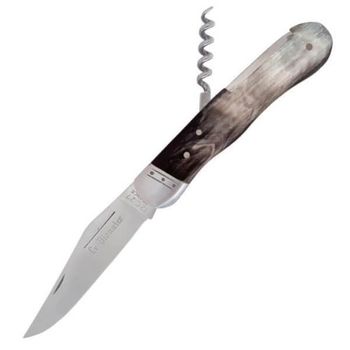 Douris Chastel pocket knife "Le pionnier" black horn 2 pieces