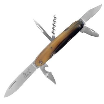 Douris Chastel pocket knife "Navette" horn tip 6 pieces