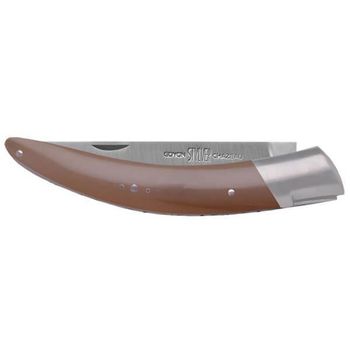 Goyon-Chazeau folding knife "Stylver" range in horn with hand engraving