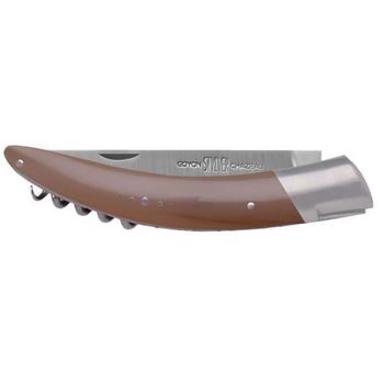 Goyon-Chazeau "Stylver" folding knife in horn and corkscrew