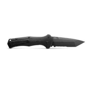Benchmade Claymore Automatic Mixed Knife Black Tanto
