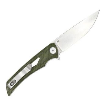 Green or brown Eikonic Aperture micarta pocket knife