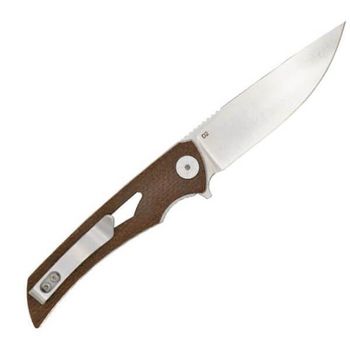 Green or brown Eikonic Aperture micarta pocket knife