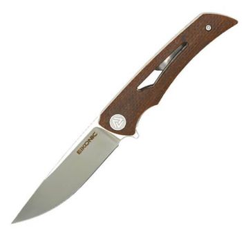 Green or brown Eikonic Aperture micarta pocket knife