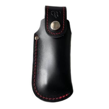 Cudeman MT-6 folding survival knife with leather sheath