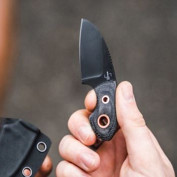 Boker Plus Gnome All Black Copper fixed outdoor knife