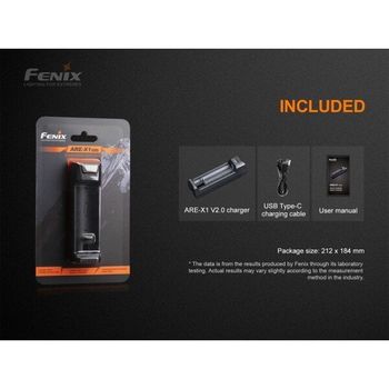 Chargeur Fenix USB pour accus 18650/21700/26650