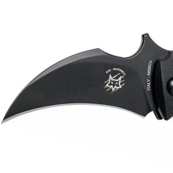 Klappmesser Fox Karambit Blackbird ganz schwarz