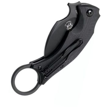 Klappmesser Fox Karambit Blackbird ganz schwarz