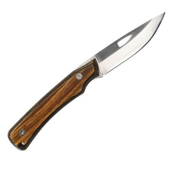 Wildsteer K-NIF folding knife in stabilised wood