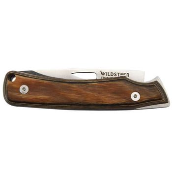Wildsteer K-NIF folding knife in stabilised wood