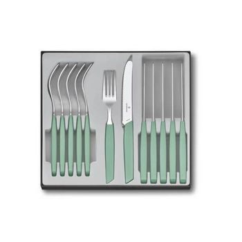 Victorinox 12-piece Swiss Modern table cutlery set with 11cm blade (3 colours)