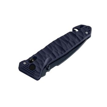 TB Outdoor CAC® S200 blue 3-function folding knife with round tip