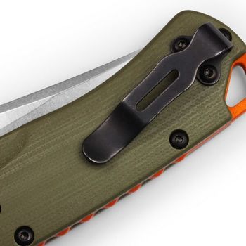 Benchmade Taggedout green folding knife