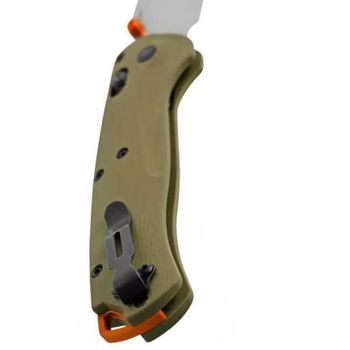 Benchmade Taggedout green folding knife