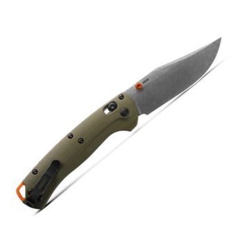 Benchmade Taggedout green folding knife