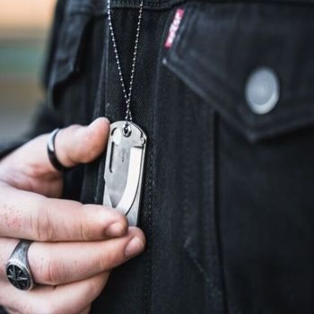 Boker Klappmesser Hals plus Dog Tag