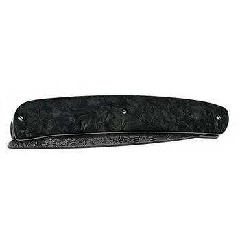 Maserin Gourmet black carbon Damascus folding knife
