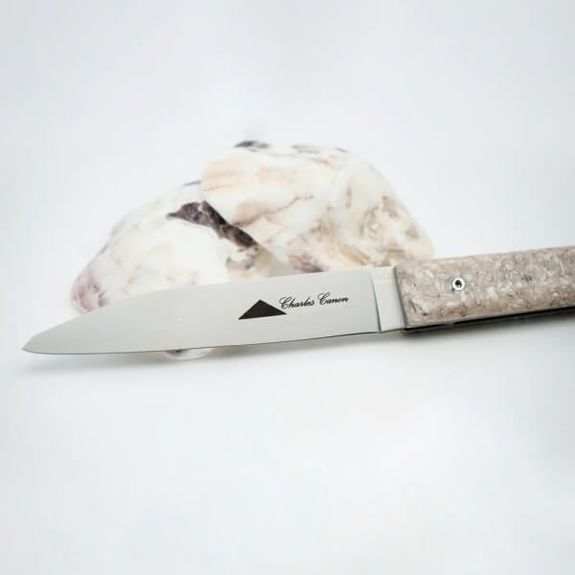 CHC.H-Charles Canon folding oyster knife with oyster shell handle