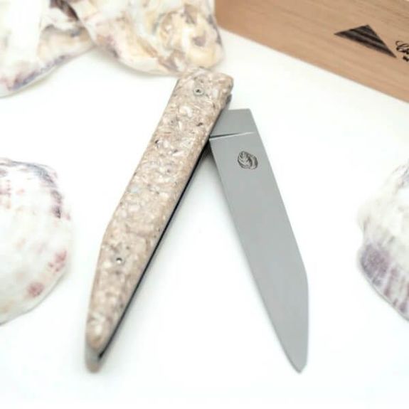 CHC.H-Charles Canon folding oyster knife with oyster shell handle