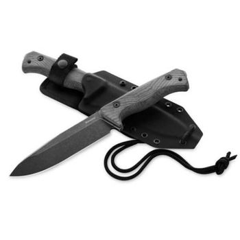 Lionsteel "T6" black micarta fixed knife T6B.3V.CVB