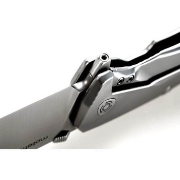 TRE.FC Klappmesser Lionsteel "TRE" Titanium Grau und Kohlefaser