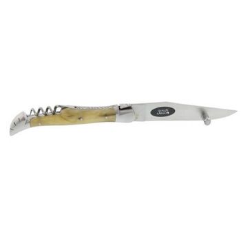 62912 Laguiole folding knife G. David blond horn with corkscrew