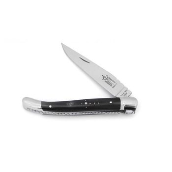 6772.I Laguiole folding knife G. David horn stainless steel bolster