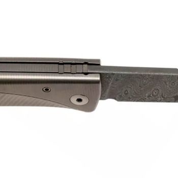 TLD.GY Lionsteel Thrill Titanium Damascus grey folding knife