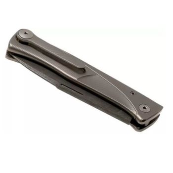 TLD.GY Lionsteel Thrill Titanium Damascus grey folding knife