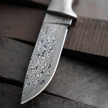 02BO090DAM Boker Plus M-One Damascus outdoor knife with fixed blade
