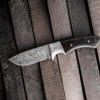 02BO090DAM Boker Plus M-One Damascus outdoor knife with fixed blade