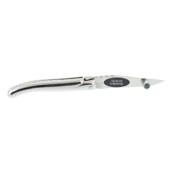 Benoit l'Artisan | Couteau de Laguiole Tribal pliant 12 cm, platines lisses, manche en fibre de carbone, mitres inox brossées Benoit l'Artisan | Couteau de Laguiole Tribal pliant 12 cm, platines lisses, manche en fibre de carbone, mitres inox brossées