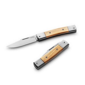 BM1.UL Lionsteel Klappmesser "Bestman" Olivenholz