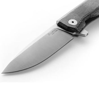 MT01.CVB Lionsteel Klappmesser "Myto" Titanium grau/micarta schwarz