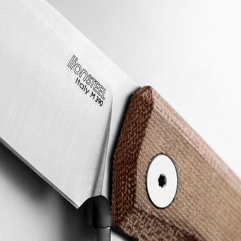 MT01.CVN Lionsteel Klappmesser "Myto" Titanium grau/naturmicarta