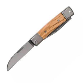 BM13.UL Lionsteel "Bestman" folding knife, 2 blades, olive wood handle