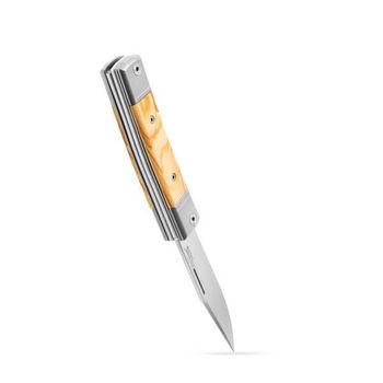 BM13.UL Lionsteel "Bestman" folding knife, 2 blades, olive wood handle