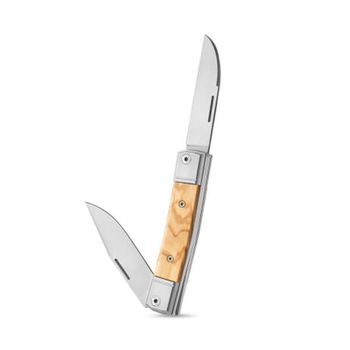 BM13.UL Lionsteel "Bestman" folding knife, 2 blades, olive wood handle