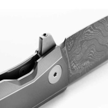 MT01D.GY Lionsteel Klappmesser "Myto" Titanium grau Damast