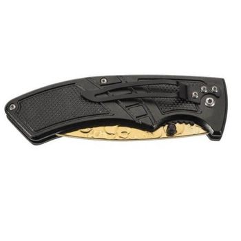 567212 Herbertz pocket knife wood/stainless steel with skull and crossbones