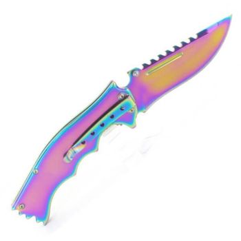 567312 Herbertz rainbow stainless steel/acrylic pocket knife