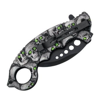 572413 Herbertz Karambit skull folding knife