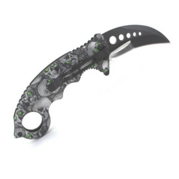 572413 couteau pliant Herbertz Karambit tête de mort