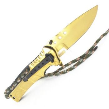 567112 Herbertz folding knife stainless steel gilded 12cm