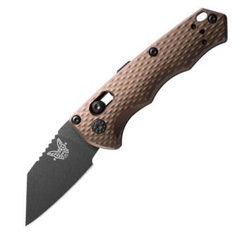 BEN2950BK-1 Benchmade Partial Immunity folding knife burnt bronze