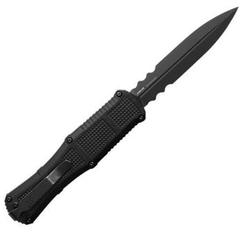 BEN3370SGY Benchmade Claymore Automatic Mixed Knife Black with OTF opening