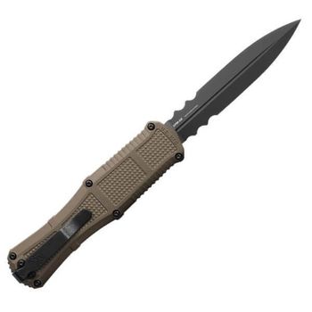 BEN3370SGY-1 Automatic Mixed Benchmade Claymore Knife Brown opening OTF