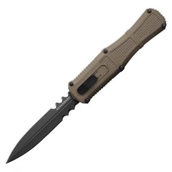 BEN3370SGY-1 Automatic Mixed Benchmade Claymore Knife Brown opening OTF