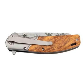HE.55009 Herbertz Olivier folding knife with deer decoration